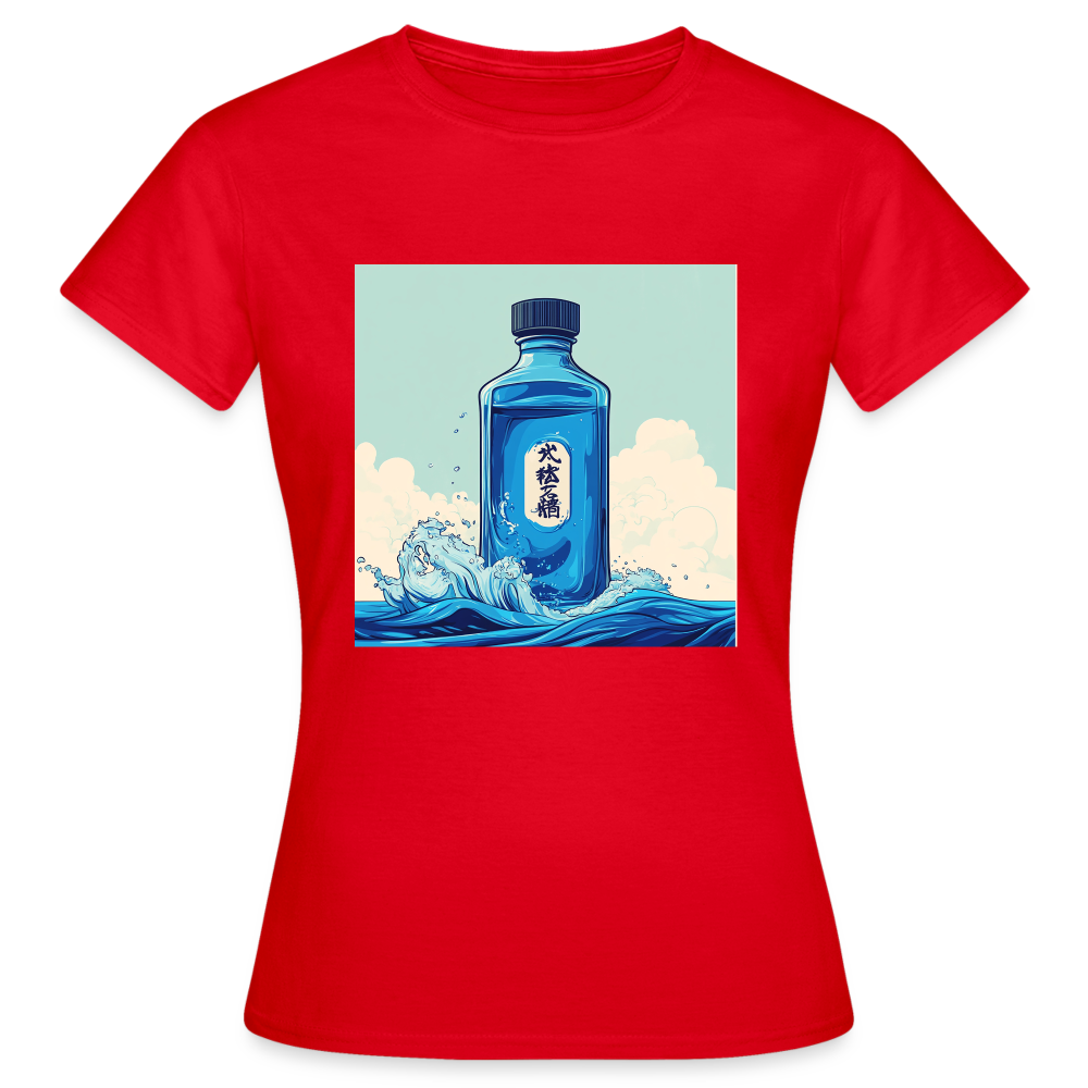 I Blått och Tystnad, T-shirt dam - röd