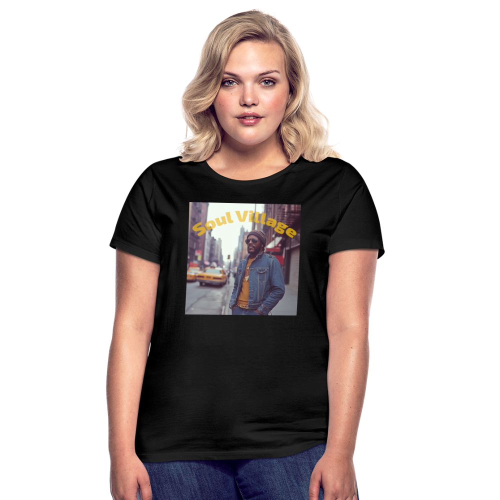 Soul Village, T-shirt dam - svart