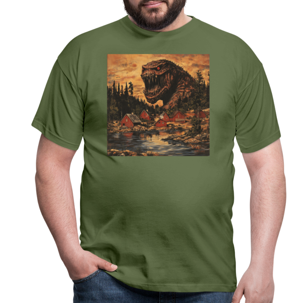 När Draken Vaknade vid Siljan, T-shirt herr - Militärgrön