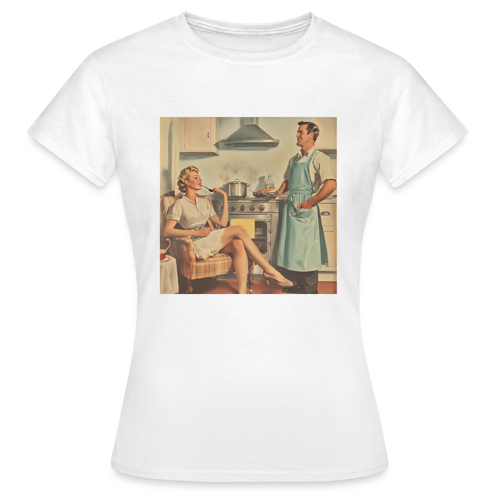 Äta bör man - annars dör man, T-shirt dam - vit