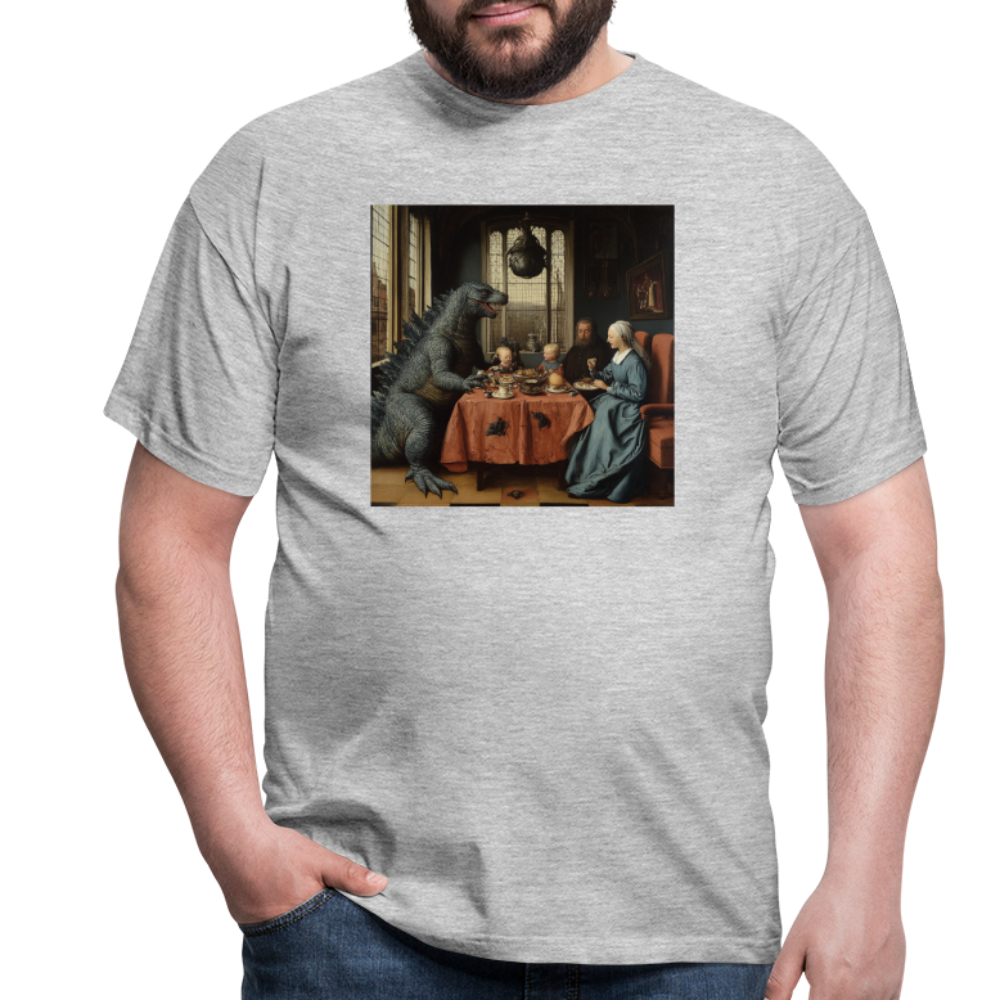 Familjens Fest med Gäst,T-shirt herr - gråmelerad