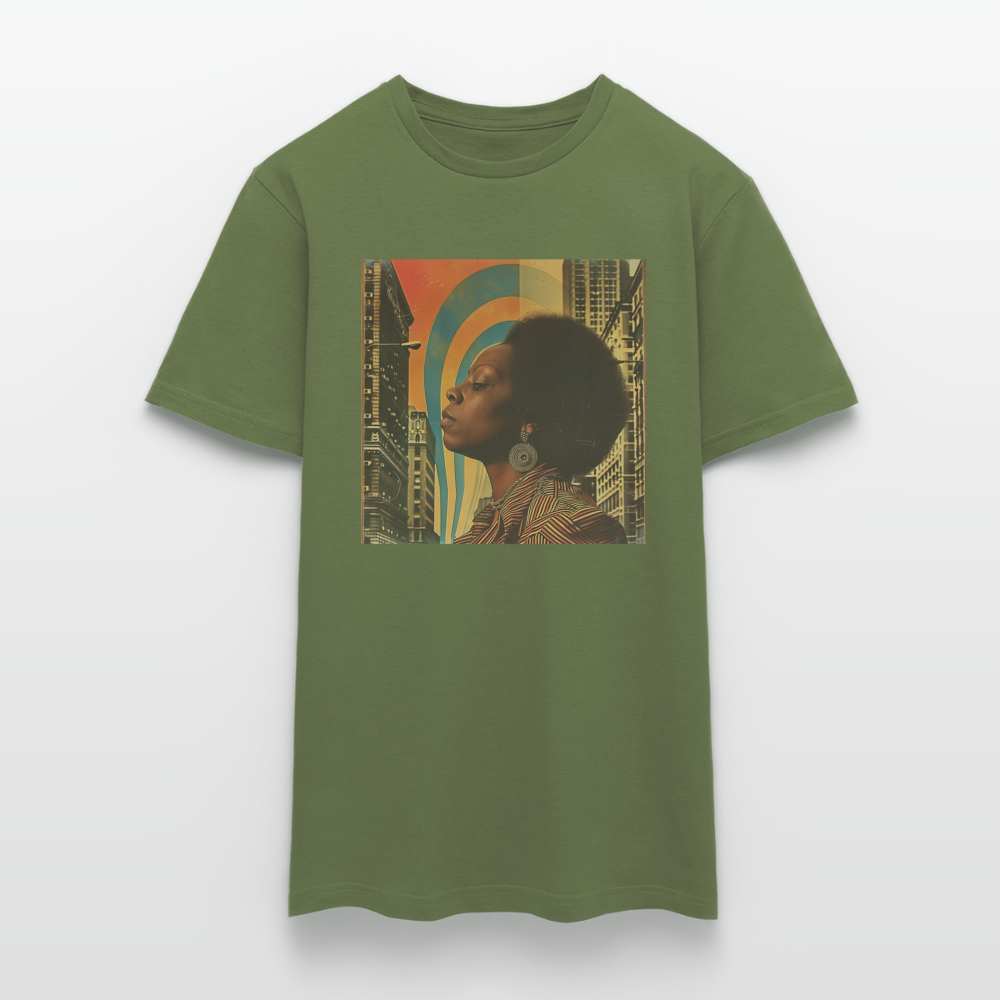 Jazz in the Moonlight, T-shirt herr - Militärgrön