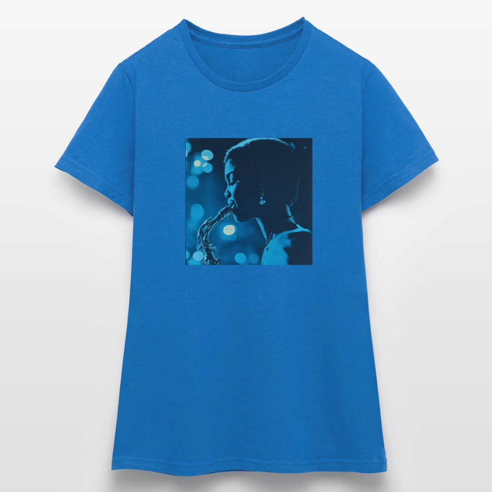Blå toner i skymningen, T-shirt dam - royalblå