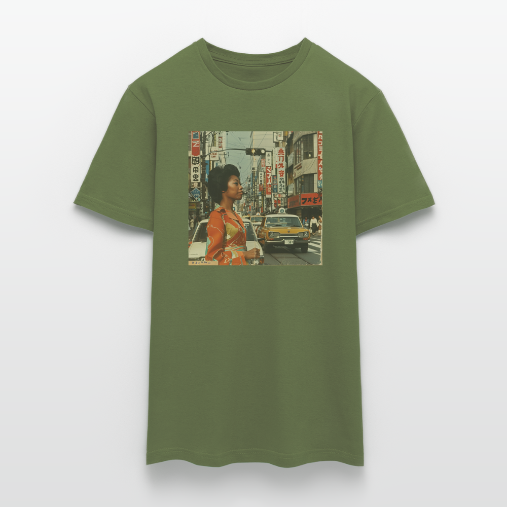 Yumi Sakamoto, T-shirt herr - Militärgrön