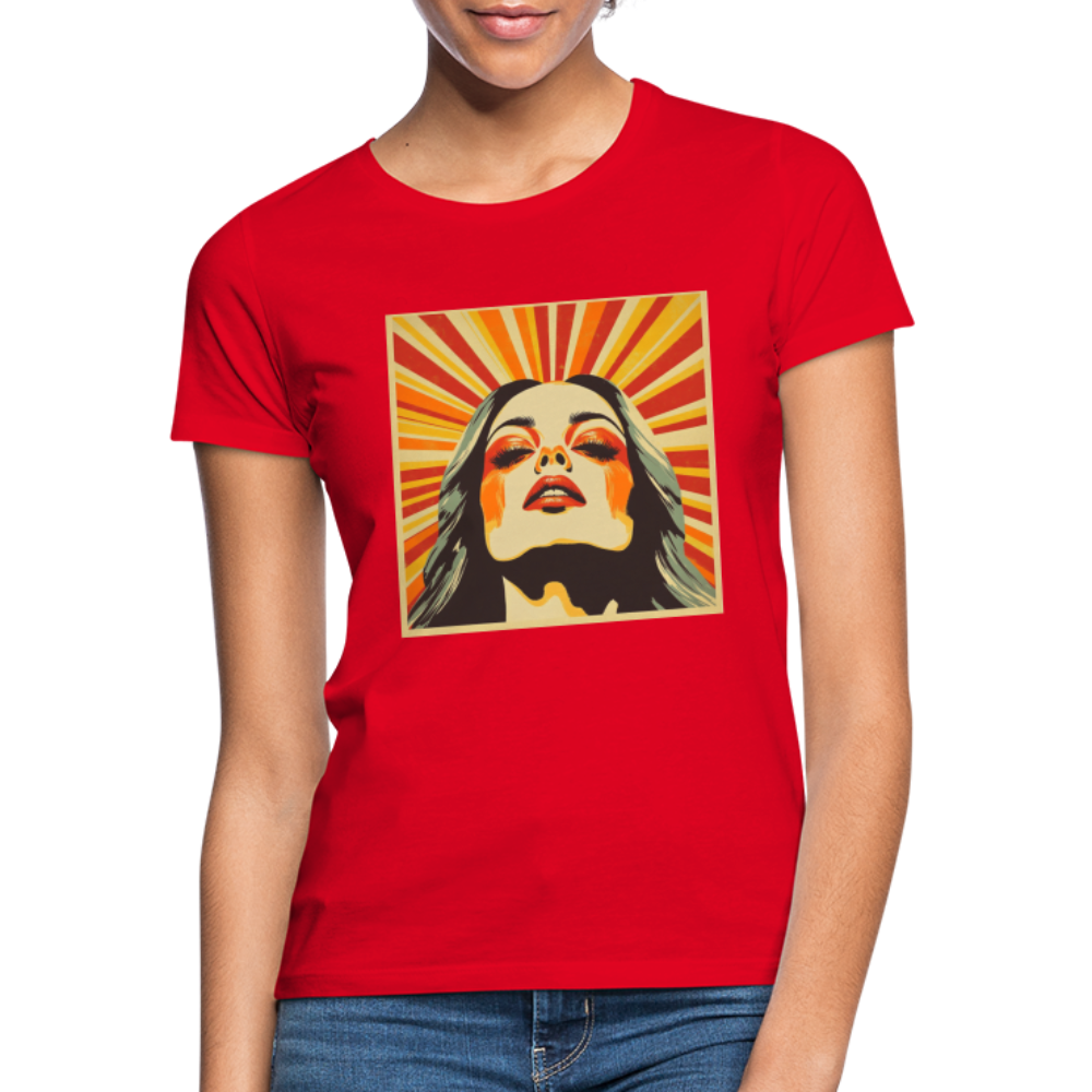 Sun Girl, T-shirt dam - röd