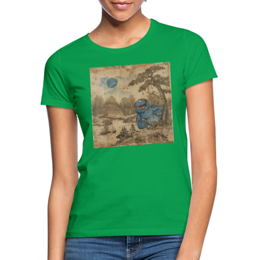 Uramiko vid floden, T-shirt dam - kellygrön
