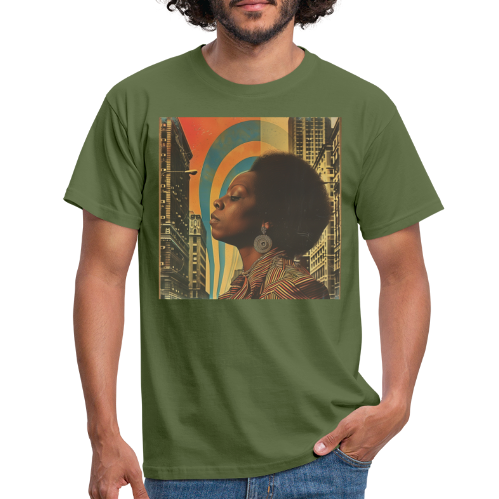 Jazz in the Moonlight, T-shirt herr - Militärgrön