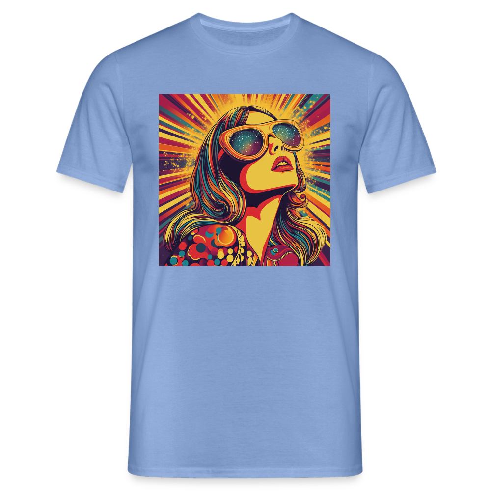 Disco Fever, T-shirt herr - carolina blue