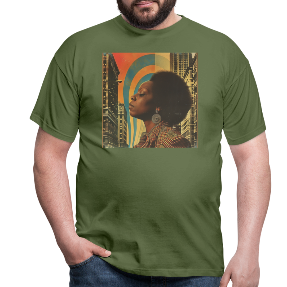 Jazz in the Moonlight, T-shirt herr - Militärgrön