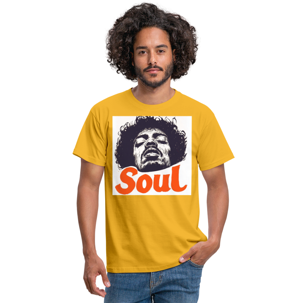 Kärlek, frihet och rättvisa, T-shirt herr - gul