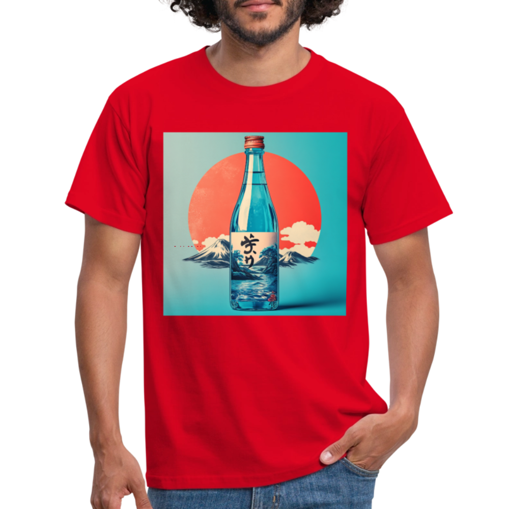 Stillhet i glas, T-shirt herr - röd