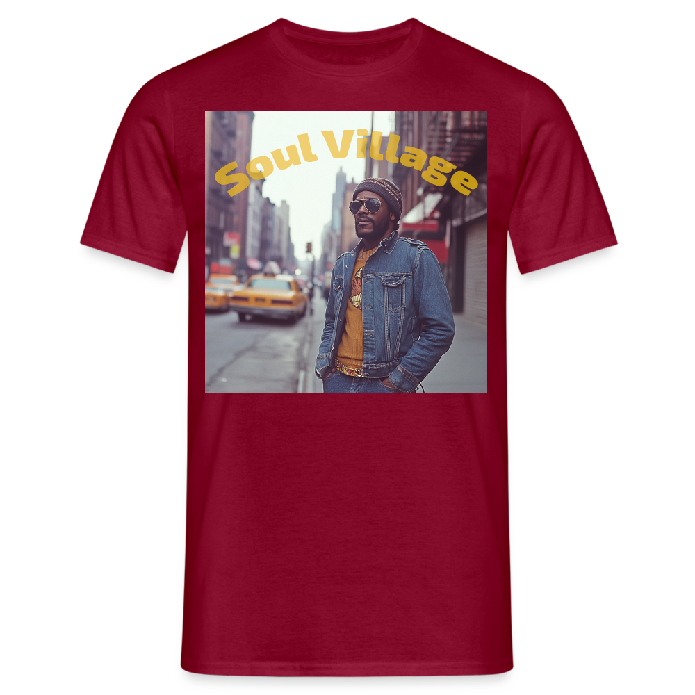 Soul Village, T-shirt herr - tegelröd