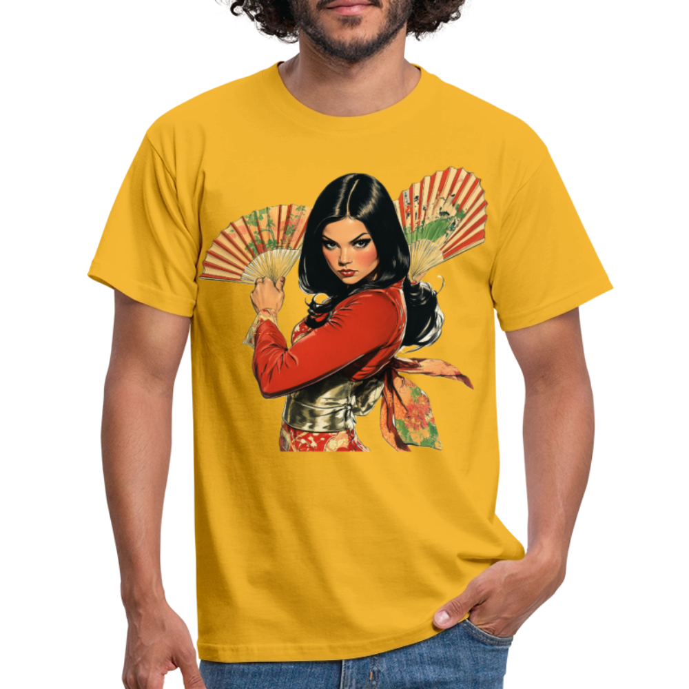 Dansen med Solfjädrar: Vindens krigare, T-shirt herr - gul