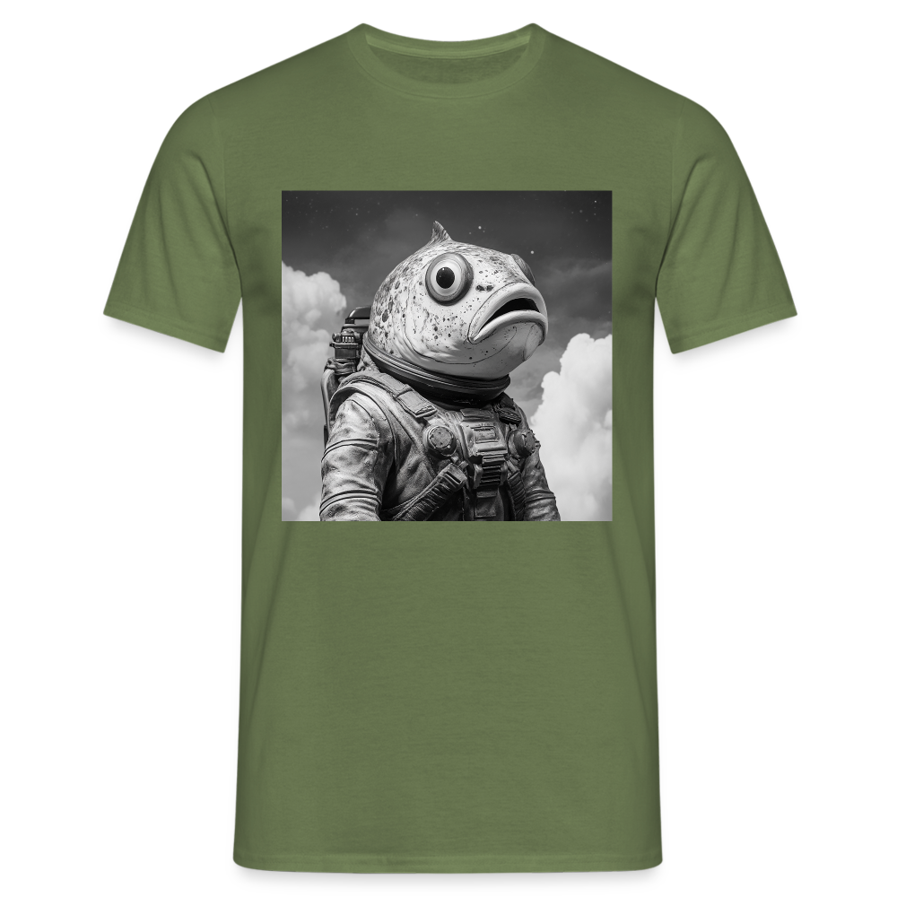 En ensam simtur i universum, T-shirt herr - Militärgrön