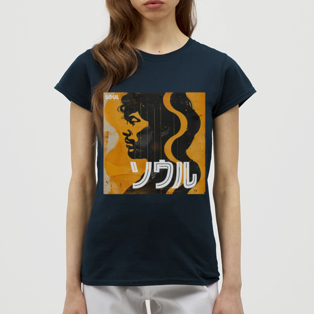 Nippon Grooves, T-shirt dam - marinblå