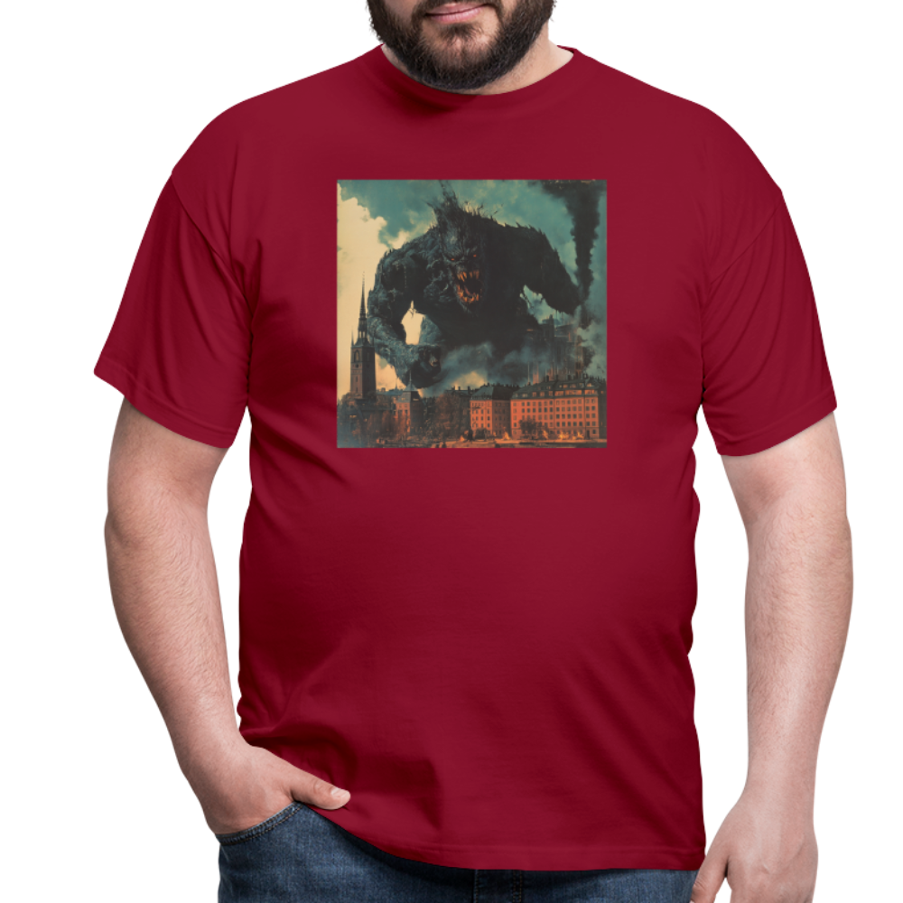 Helvetesstorm över Staden, T-shirt herr - tegelröd
