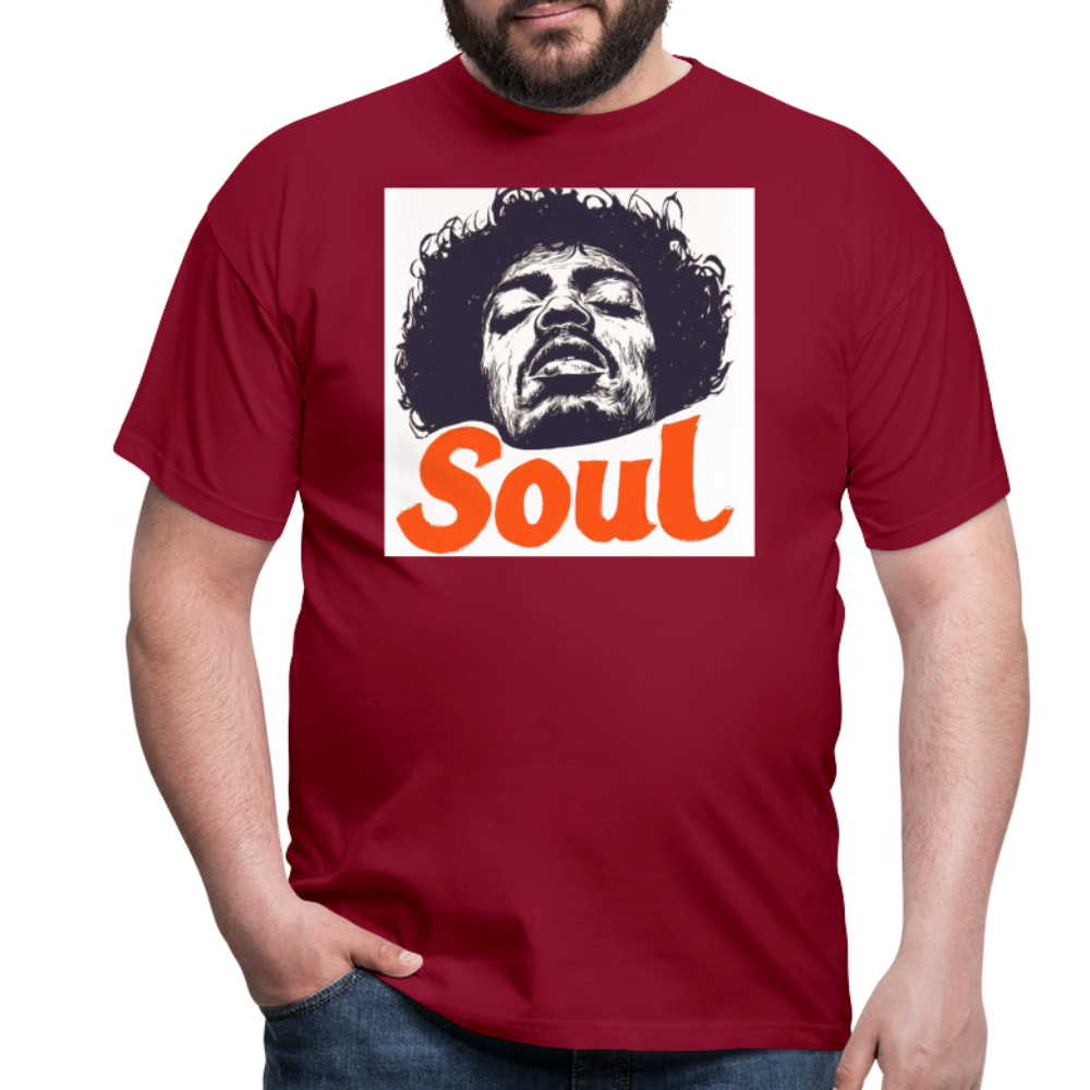 Kärlek, frihet och rättvisa, T-shirt herr - tegelröd