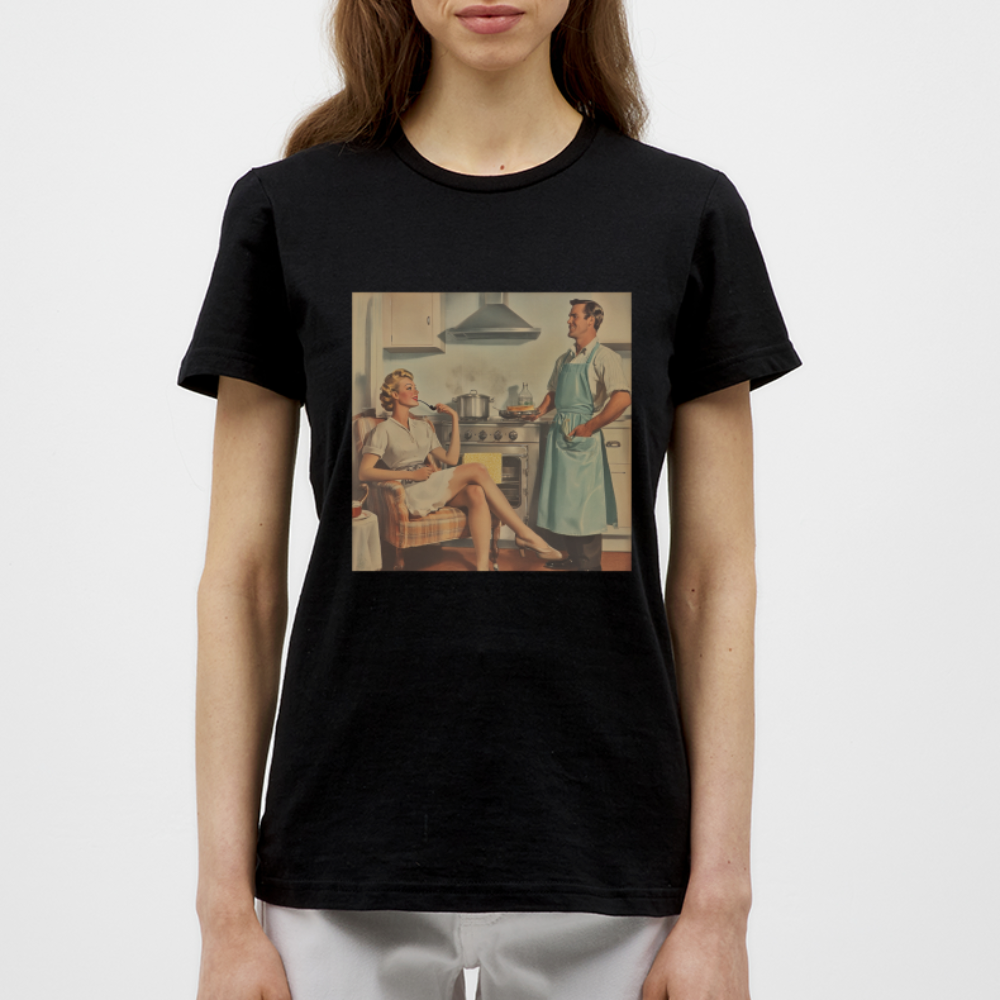 Äta bör man - annars dör man, T-shirt dam - svart