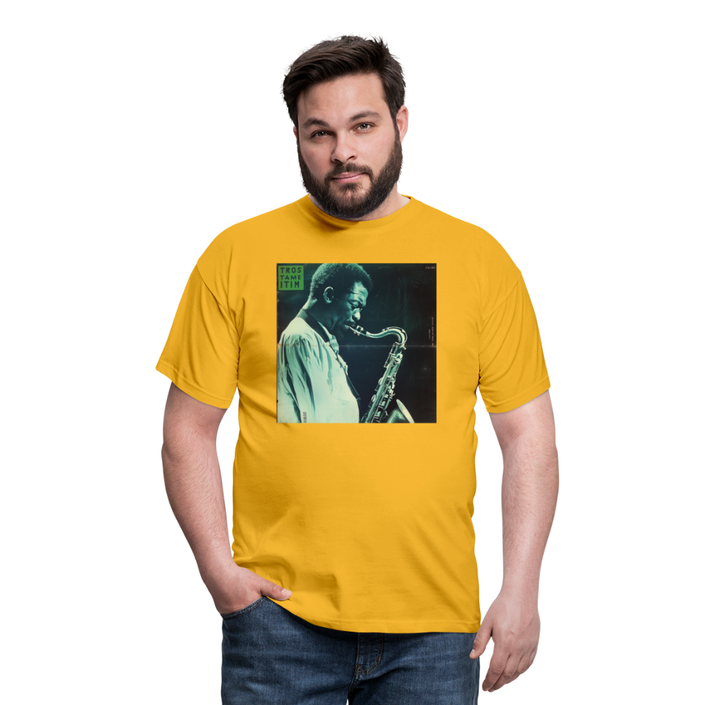 Gåtfull figur i jazzens underground, T-shirt herr - gul
