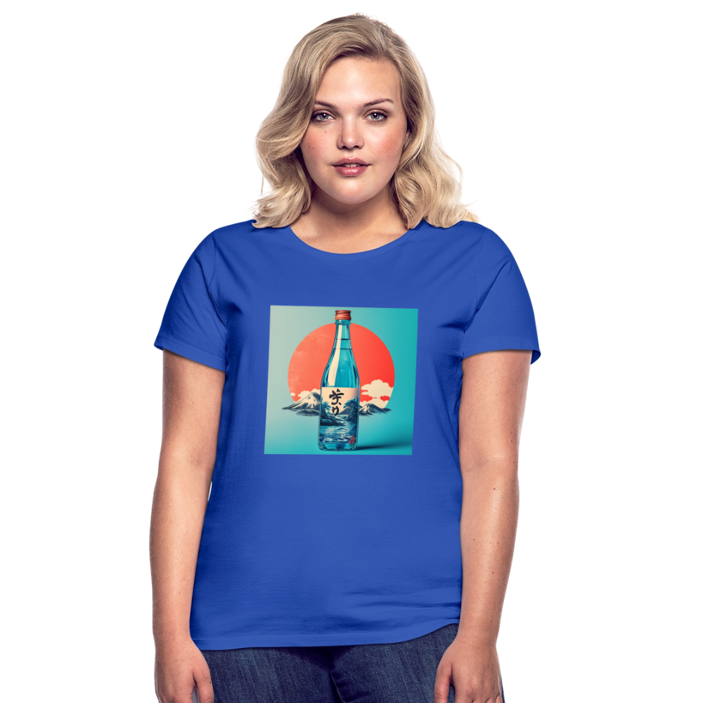 Stillhet i glas, T-shirt dam - royalblå