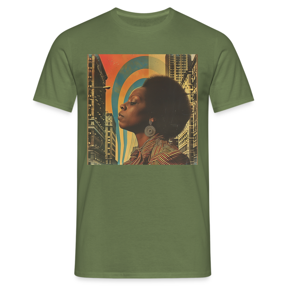 Jazz in the Moonlight, T-shirt herr - Militärgrön