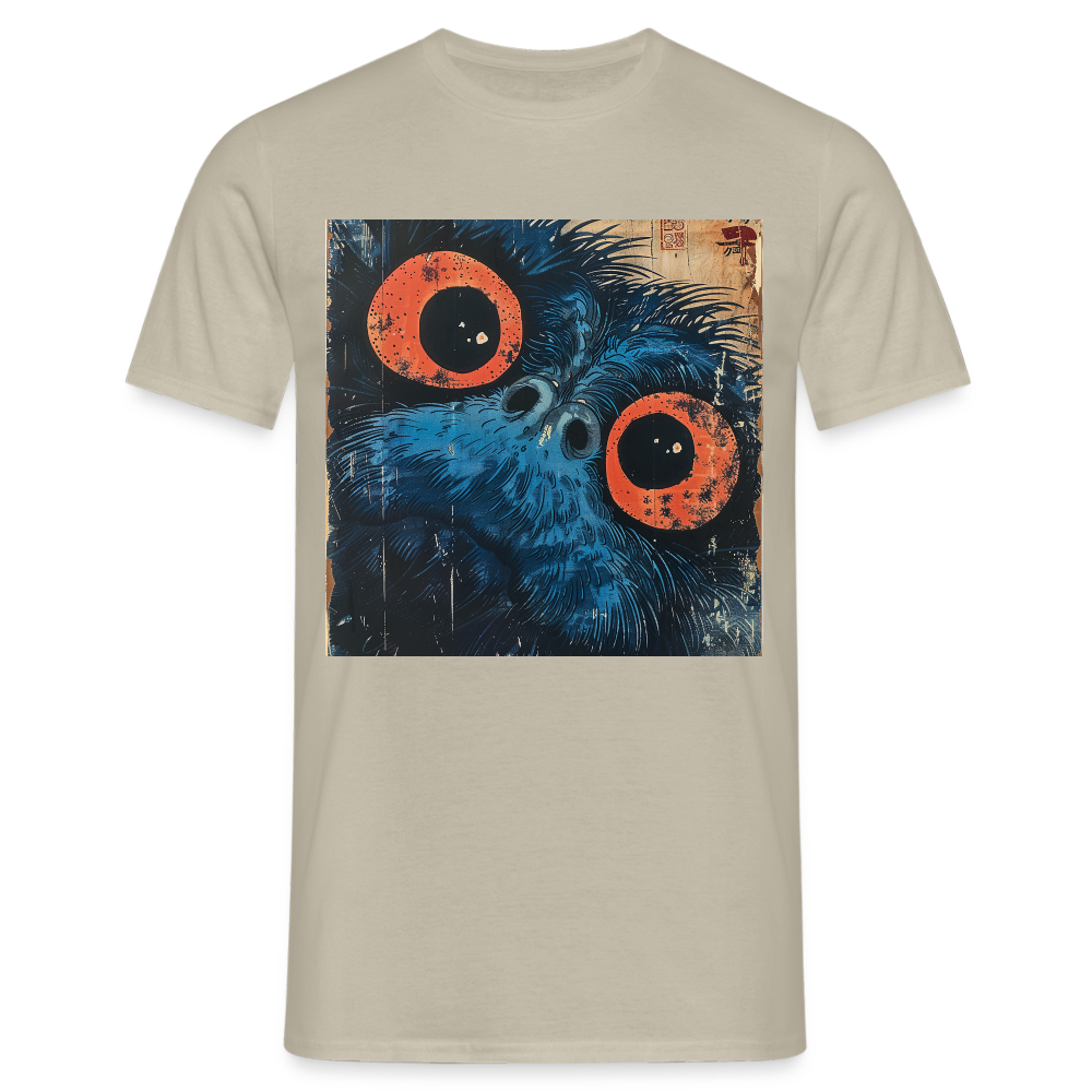Den blå vännen, T-shirt herr - sandbeige