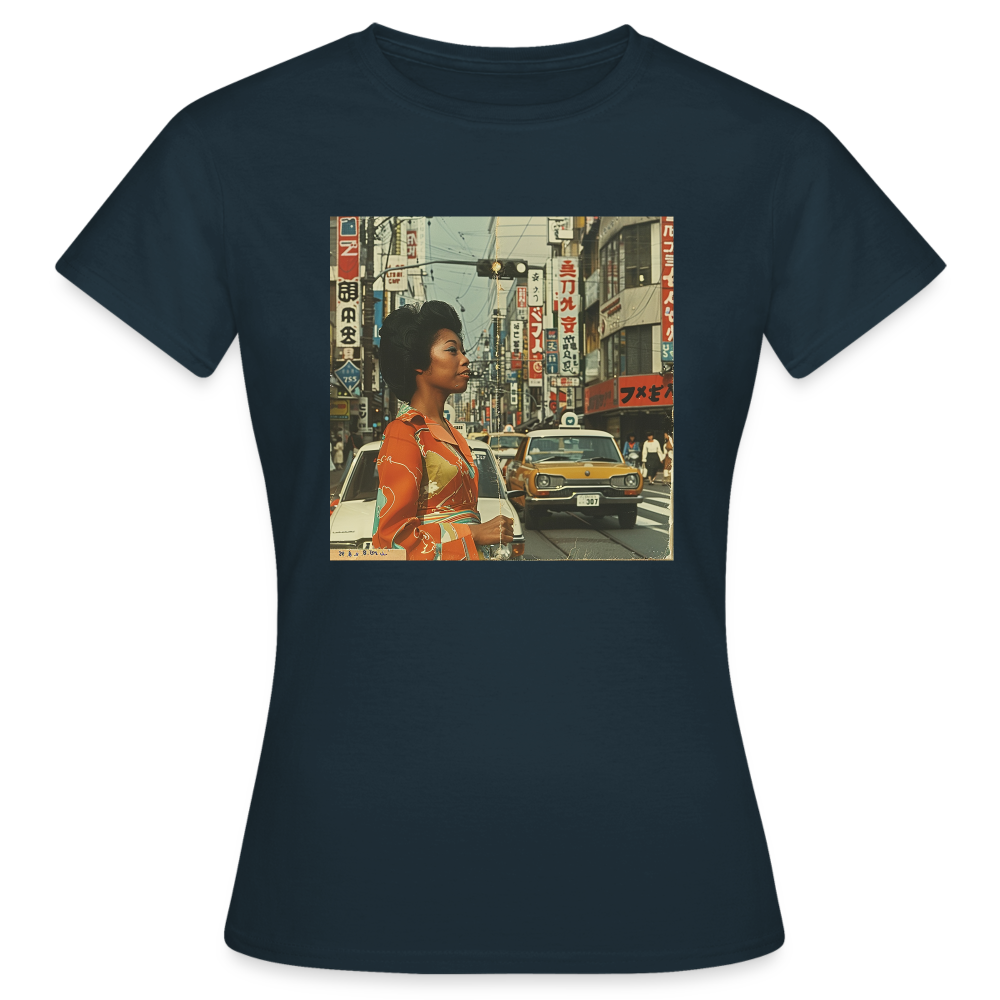 Yumi Sakamoto, T-shirt dam - marinblå
