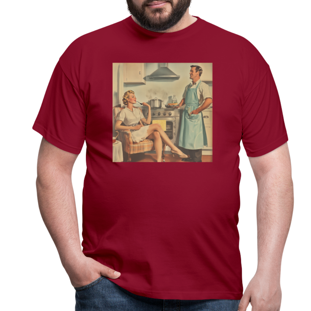 Äta bör man - annars dör man, T-shirt herr - tegelröd