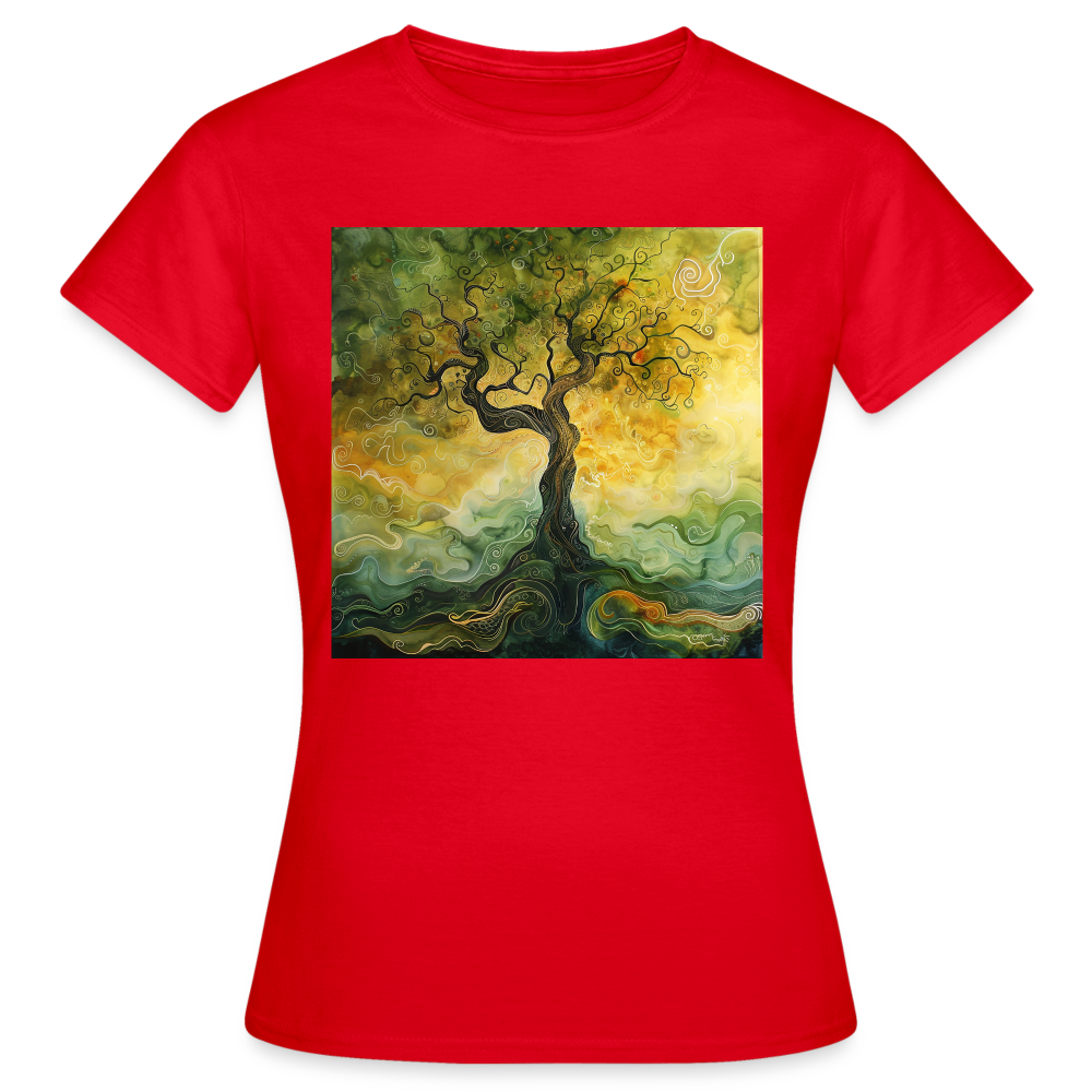 Trädets visdom, T-shirt dam - röd