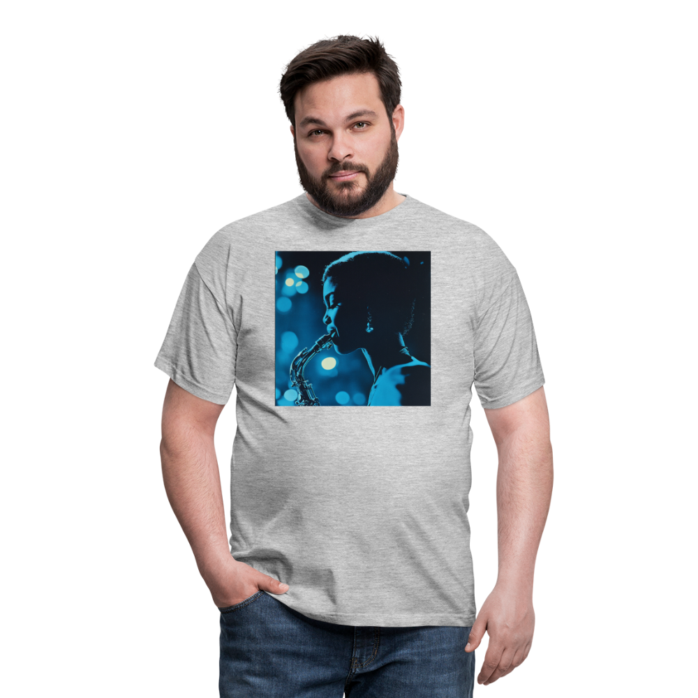 Blå toner i skymningen, T-shirt herr - gråmelerad