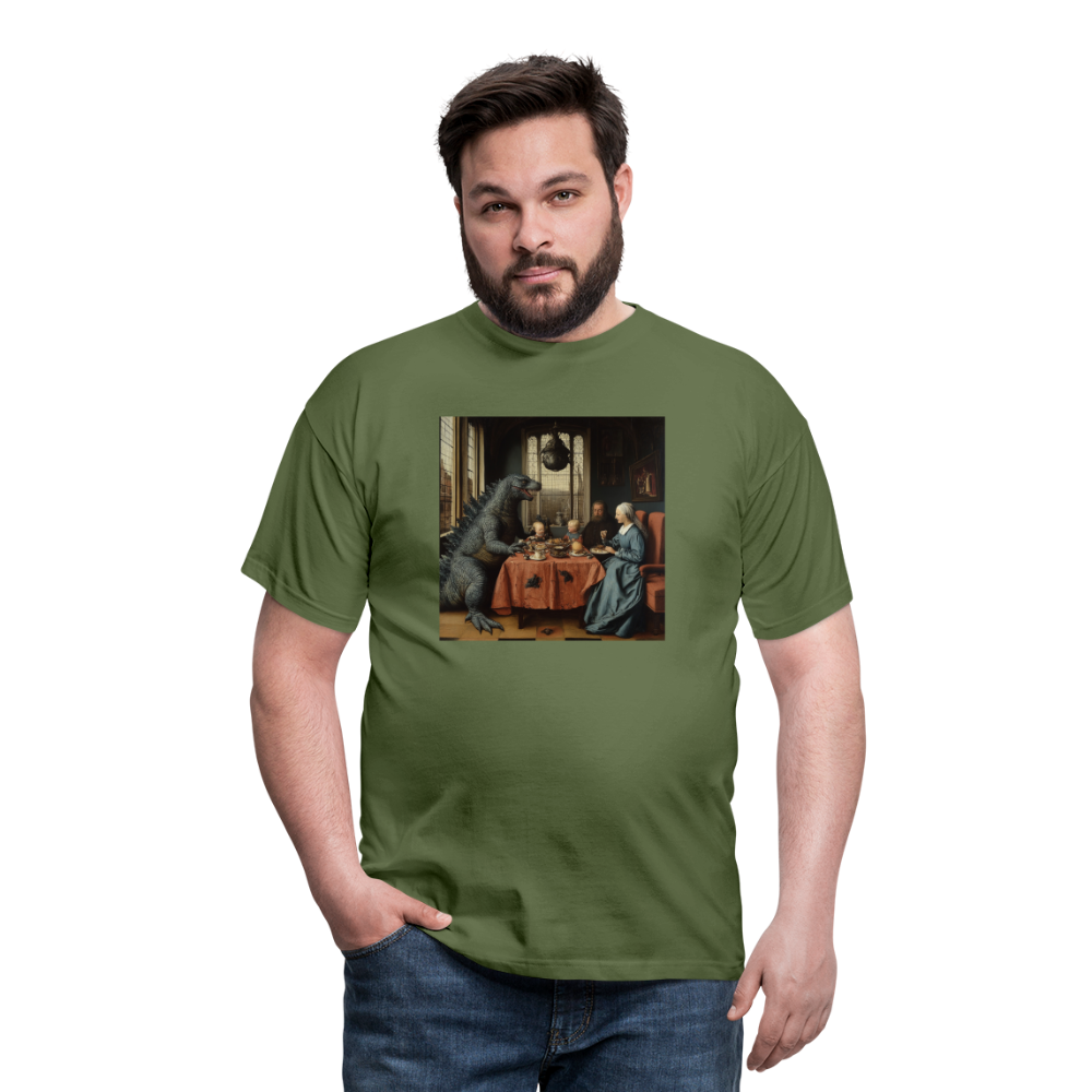 Familjens Fest med Gäst,T-shirt herr - Militärgrön