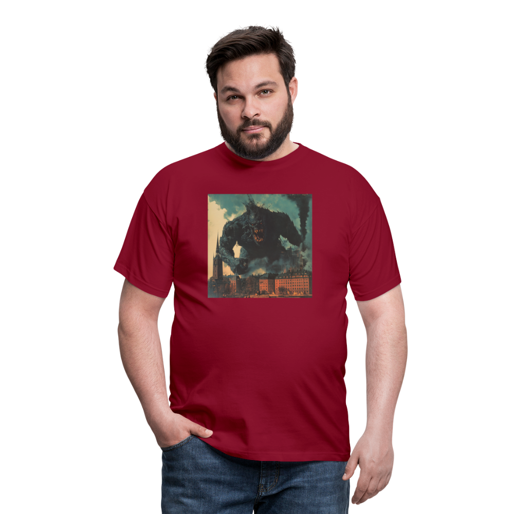 Helvetesstorm över Staden, T-shirt herr - tegelröd