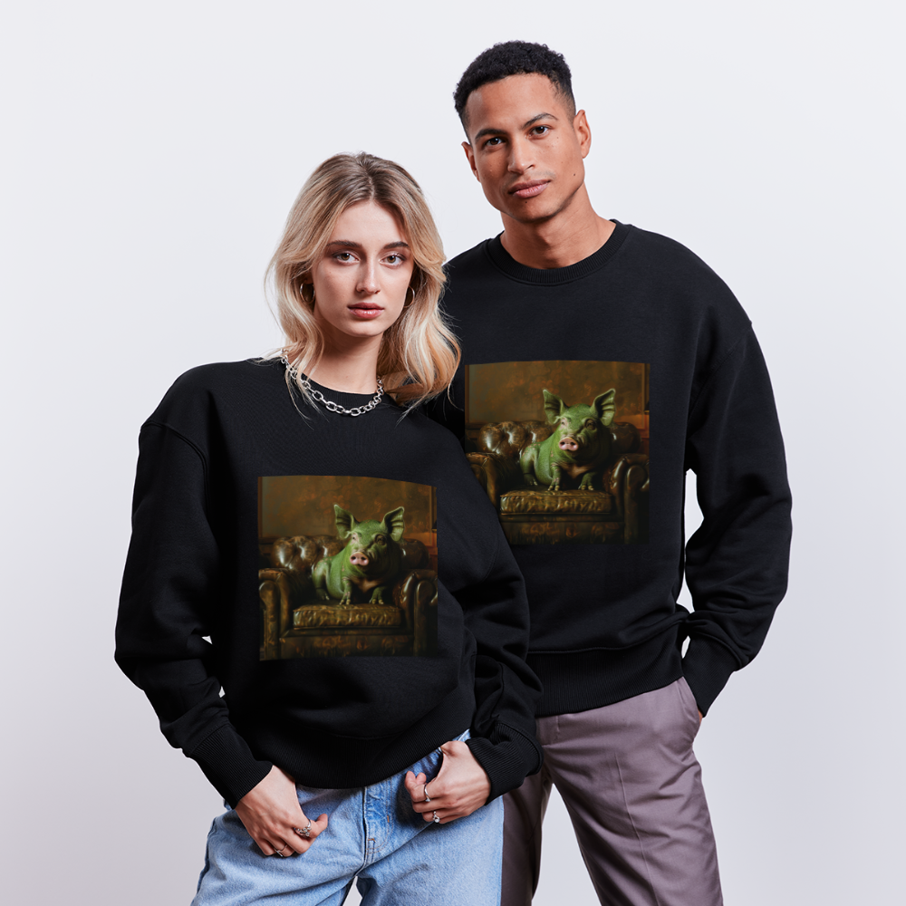 Grön Elegans, Ekologisk oversizetröja RADDER unisex från Stanley/Stella - svart