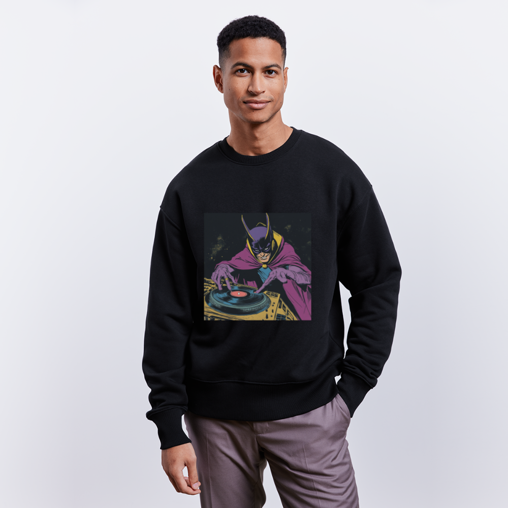 Purple Pulse, Ekologisk oversizetröja RADDER unisex från Stanley/Stella - svart