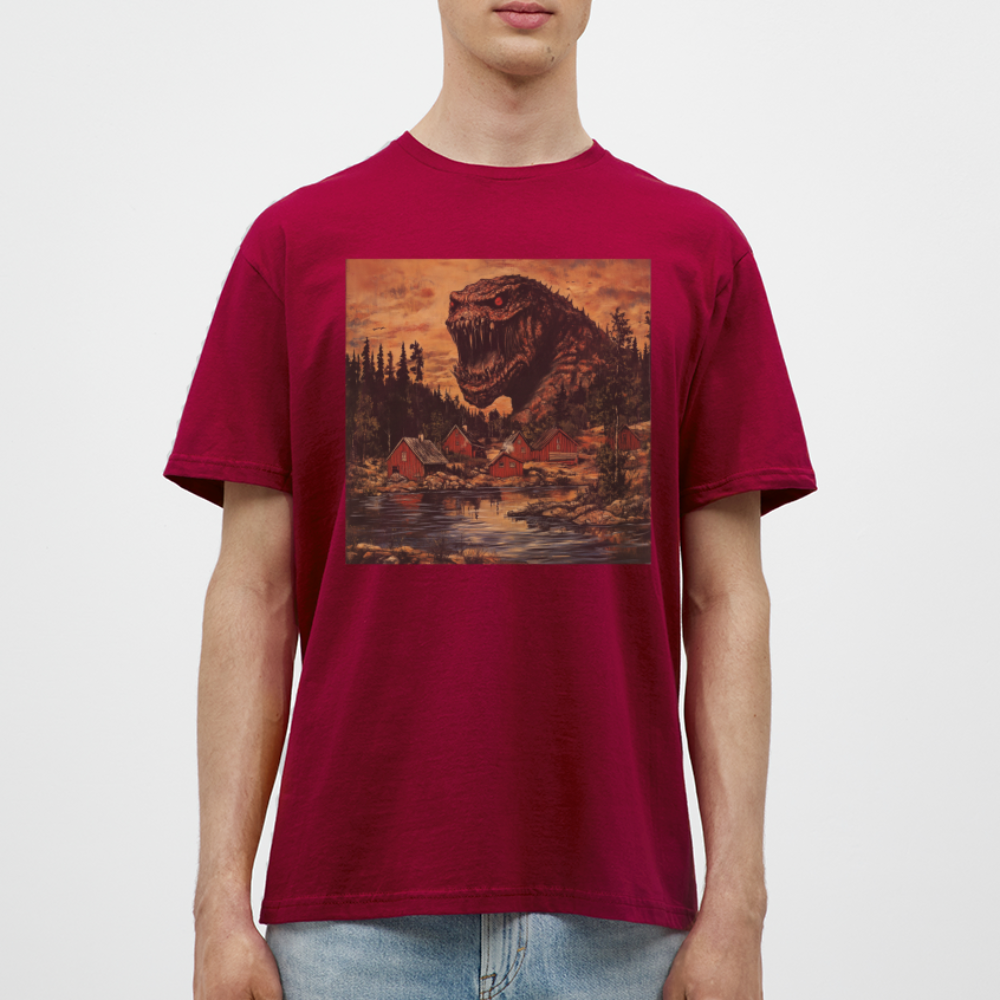 När Draken Vaknade vid Siljan, T-shirt herr - tegelröd