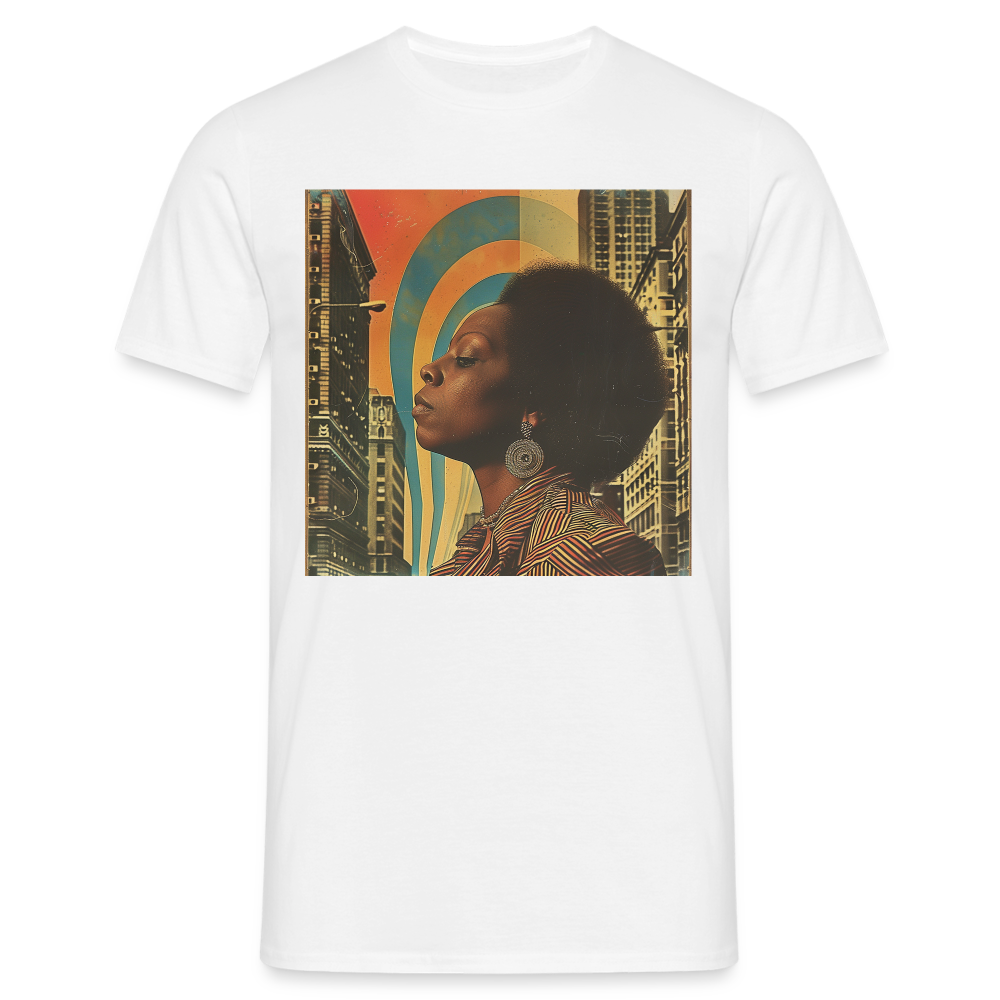 Jazz in the Moonlight, T-shirt herr - vit
