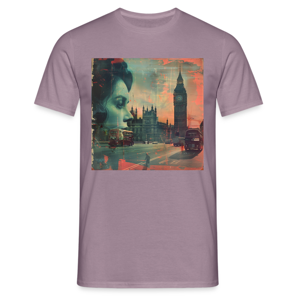 The Beat of London, T-shirt herr - lilagrå