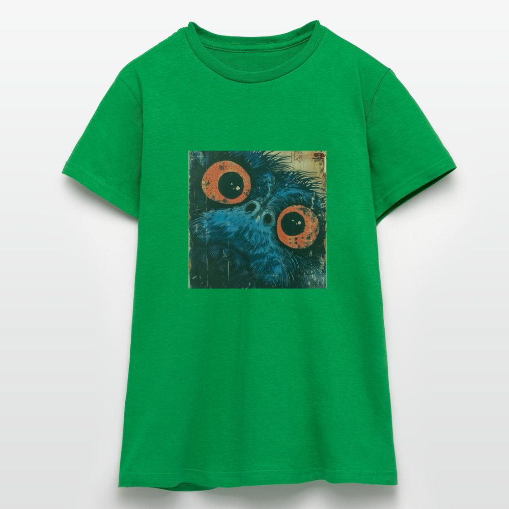 Den blå vännen, T-shirt dam - kellygrön