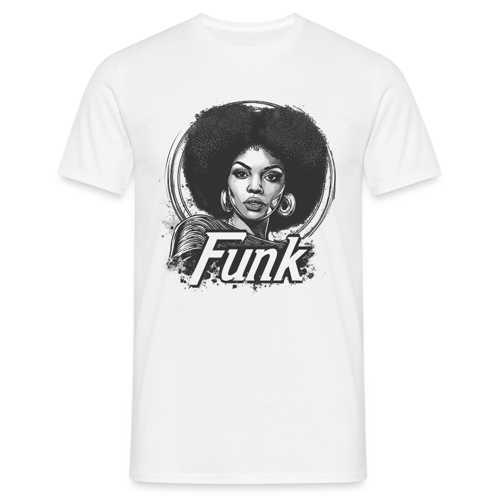 Funk Queen: Power in Motion, T-shirt herr - vit