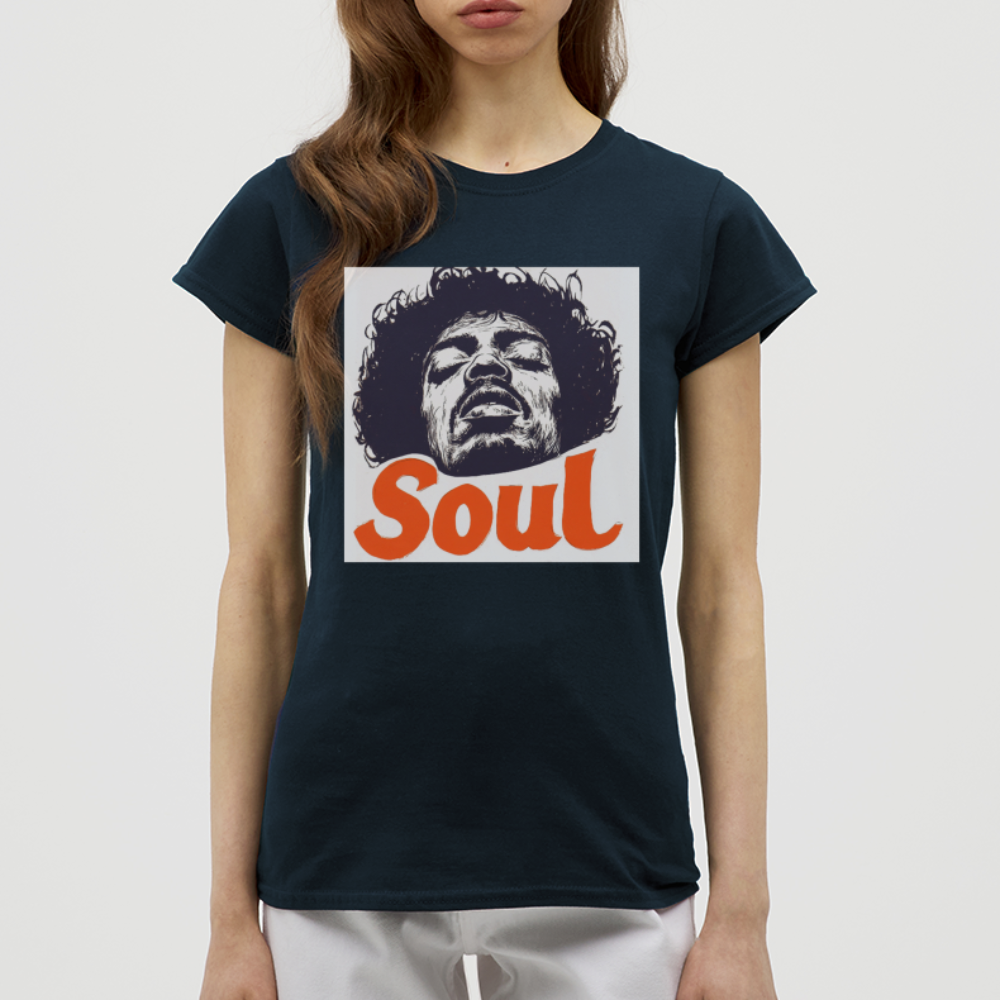 Soul, T-shirt dam - marinblå