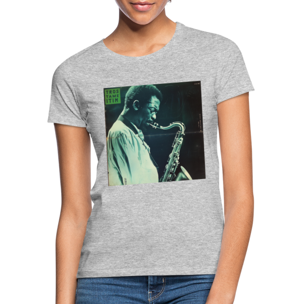 Gåtfull figur i jazzens underground, T-shirt dam - gråmelerad