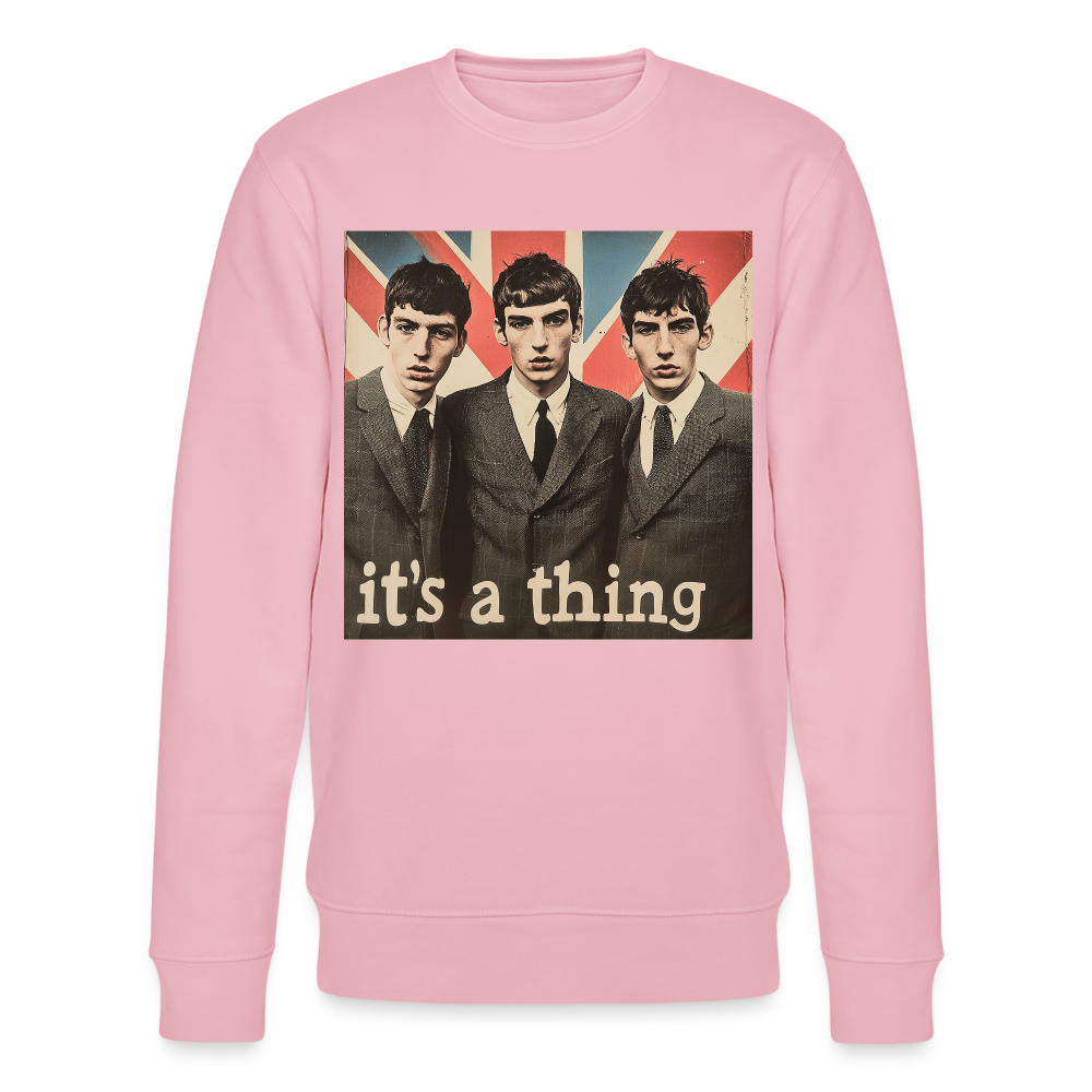 British, Bold & Unapologetic, Ekologisk sweatshirt CHANGER unisex från Stanley/Stella - ljusrosa