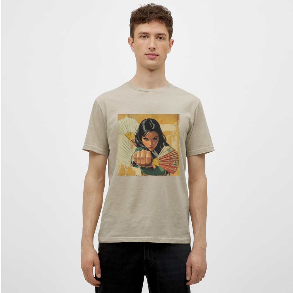 Blå Lotus, T-shirt herr - sandbeige