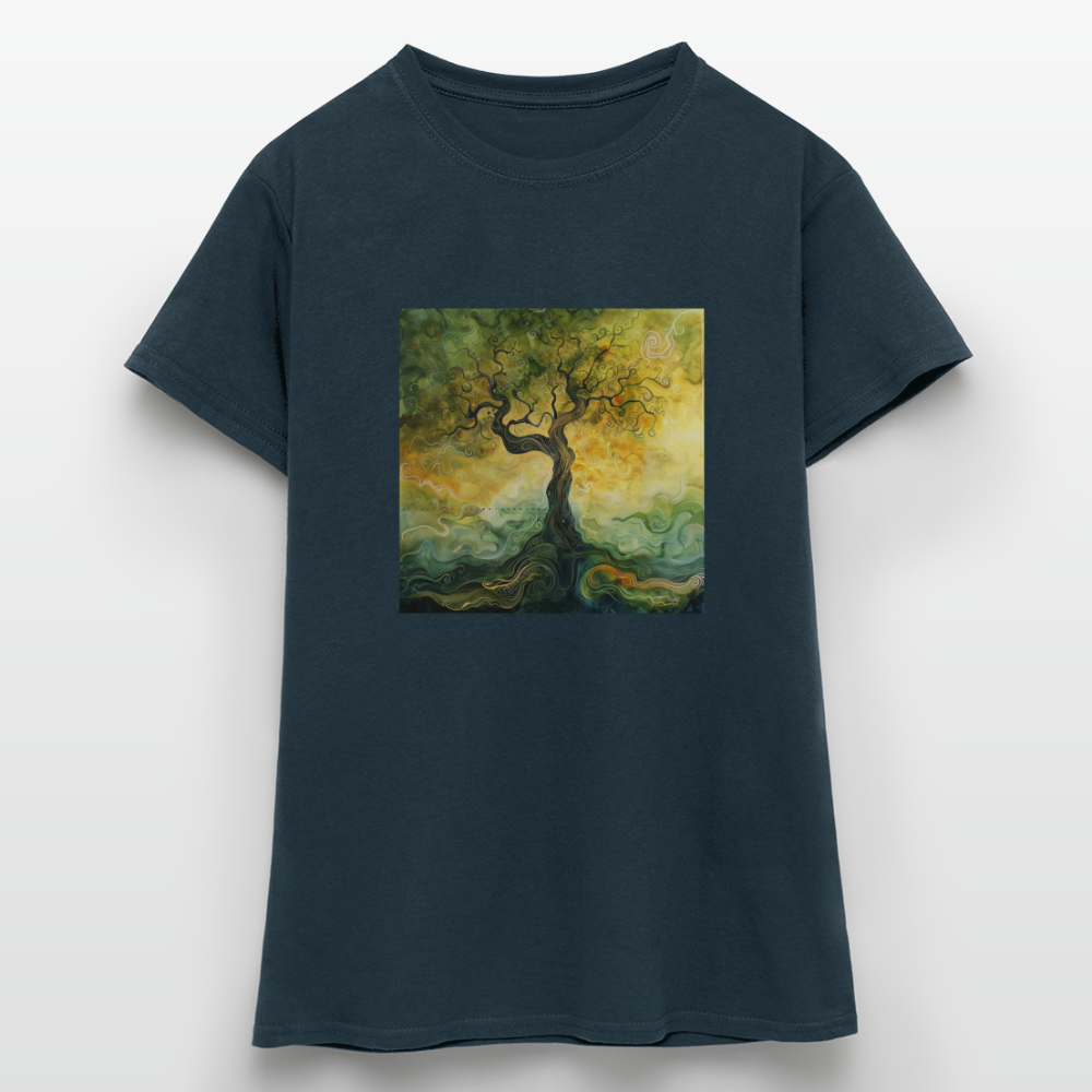Trädets visdom, T-shirt dam - marinblå