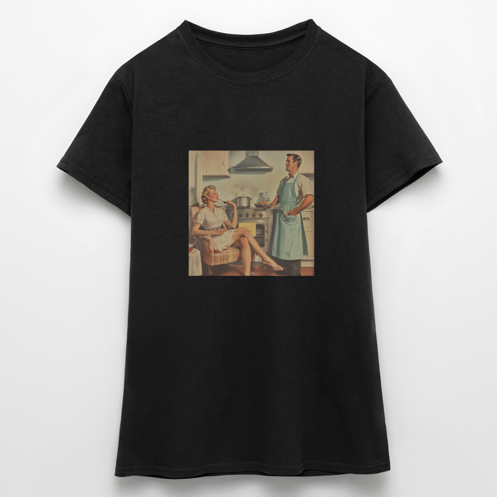Äta bör man - annars dör man, T-shirt dam - svart