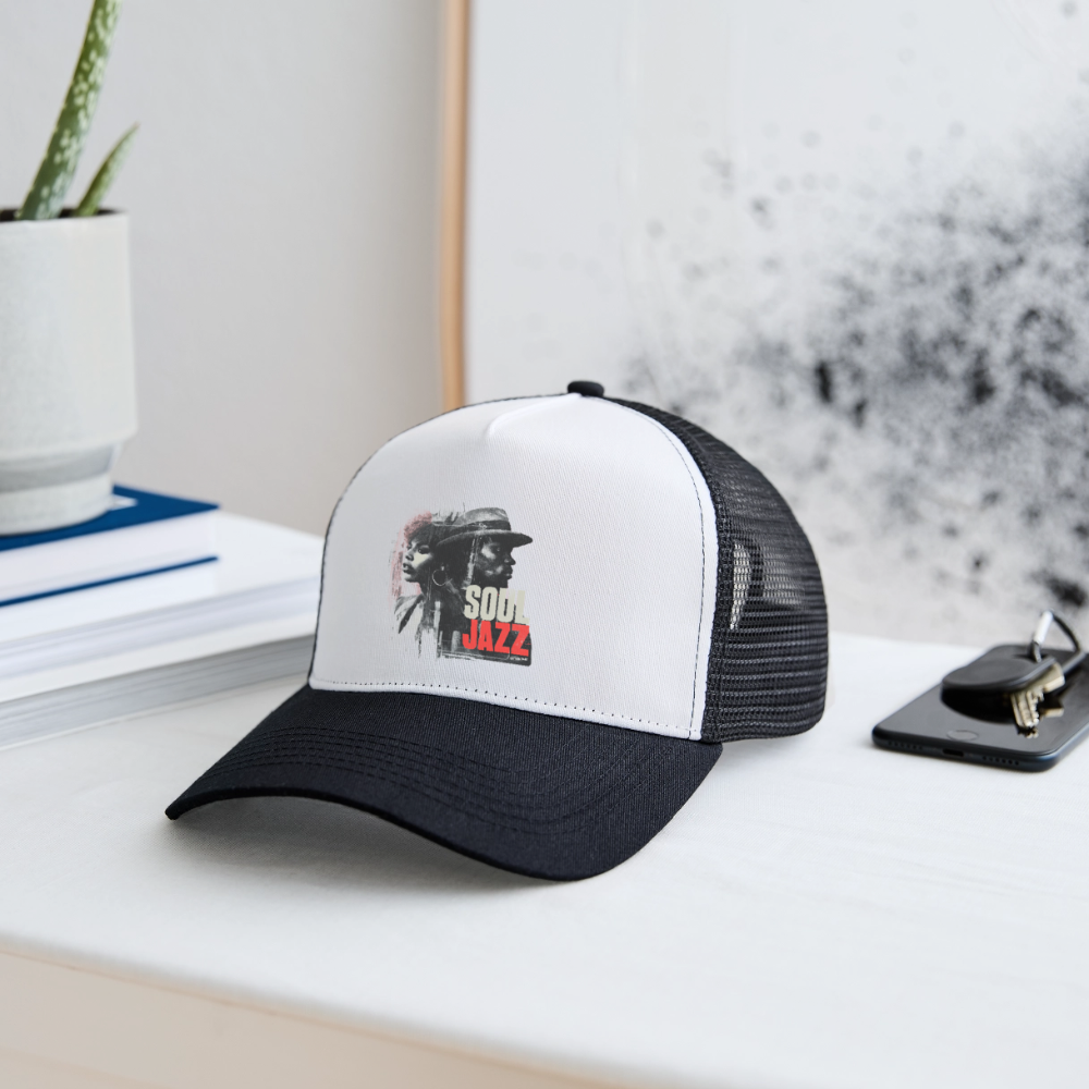 Soul Jazz Experience, Trucker Cap - vit/svart