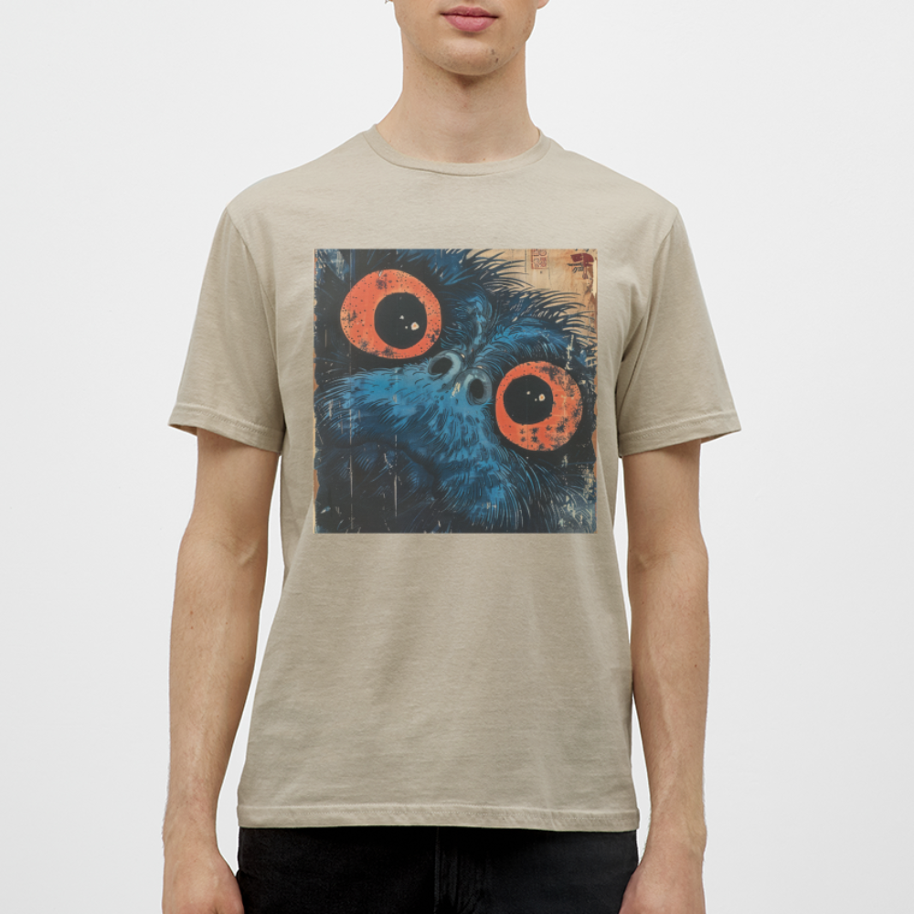 Den blå vännen, T-shirt herr - sandbeige