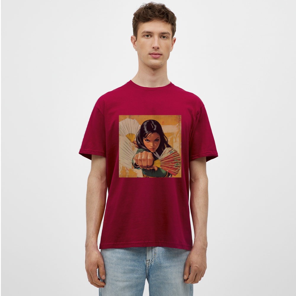 Blå Lotus, T-shirt herr - tegelröd