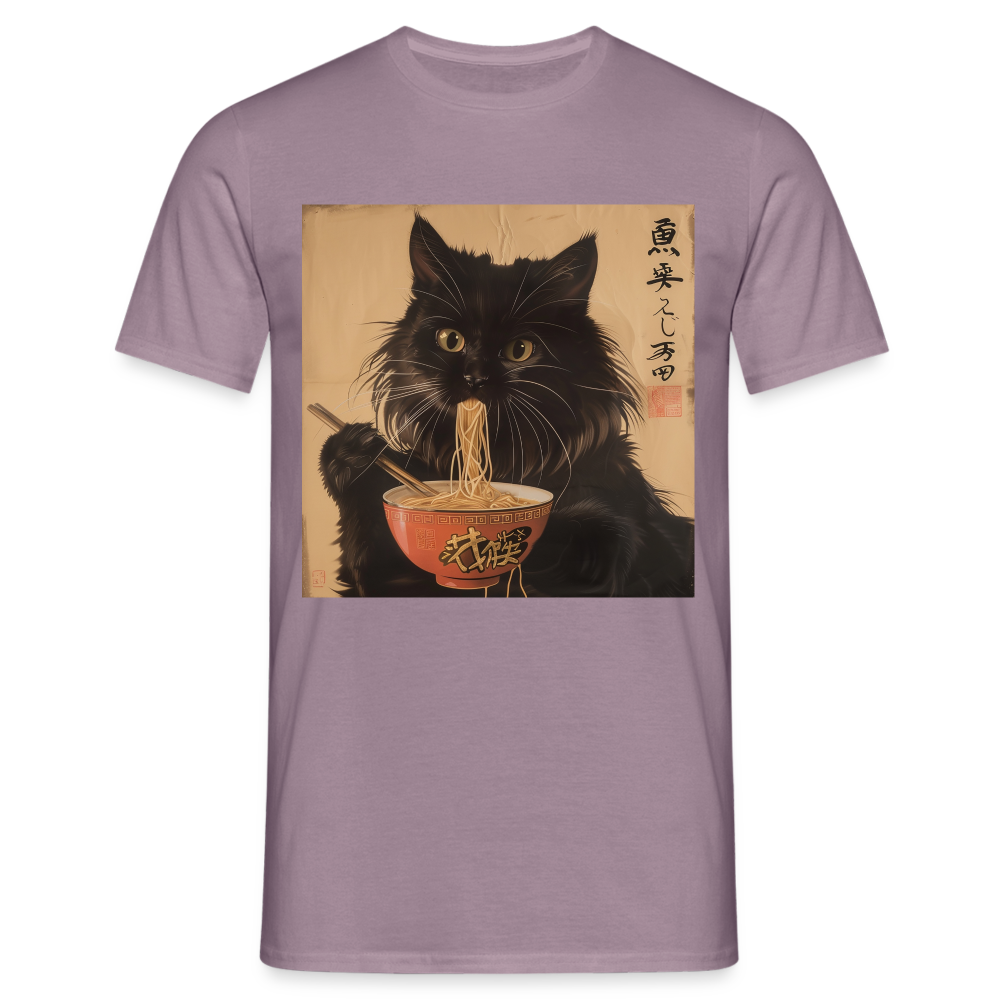 Kejsarens Katt och Ramens Hemlighet, T-shirt herr - lilagrå