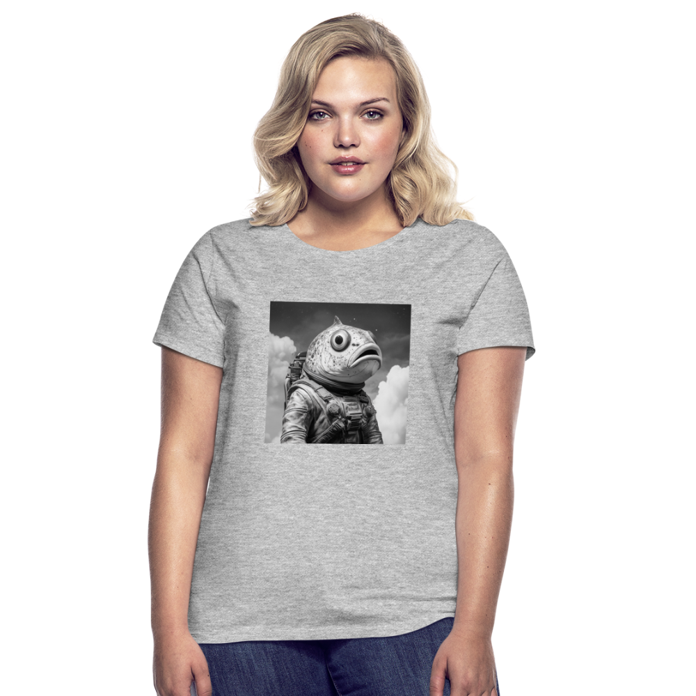En ensam simtur i universum, T-shirt dam - gråmelerad